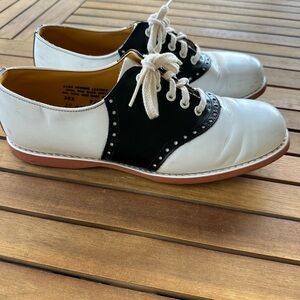 Rare- Biltrite Vintage White and Black Saddle Shoes